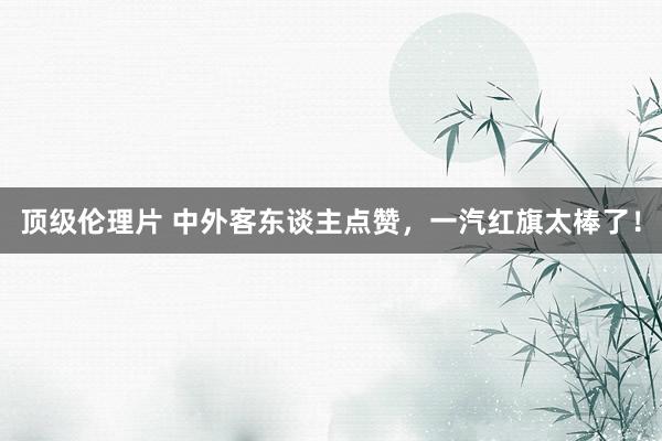 顶级伦理片 中外客东谈主点赞,一汽红旗太棒了!