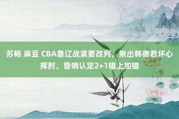 苏畅 麻豆 CBA鲁辽战紧要改判,揪出韩德君坏心挥肘,昏哨认定2+1错上加错