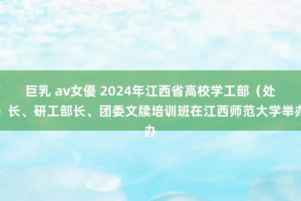巨乳 av女優 2024年江西省高校学工部(处)长、研工部长、团委文牍培训班在江西师范大学举办