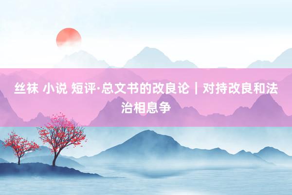丝袜 小说 短评·总文书的改良论|对持改良和法治相息争