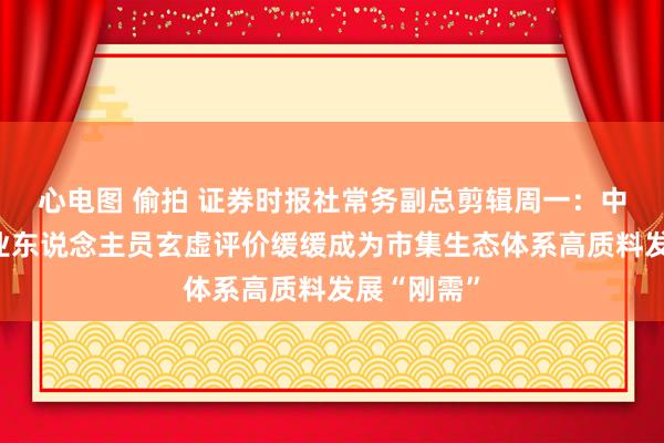 心电图 偷拍 证券时报社常务副总剪辑周一:中介机构抓业东说念主员玄虚评价缓缓成为市集生态体系高质料发展“刚需”