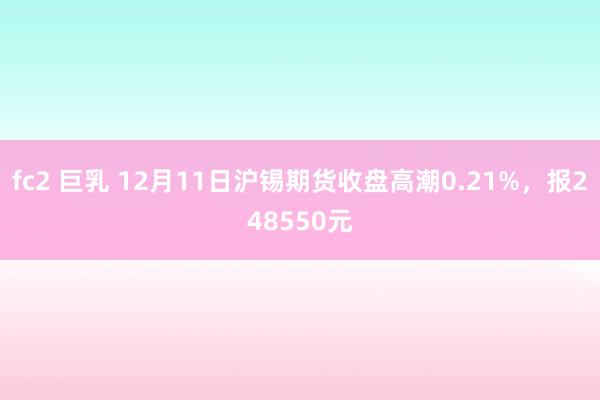 fc2 巨乳 12月11日沪锡期货收盘高潮0.21%,报248550元